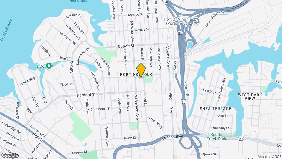 616 Broad St Map and Location Details