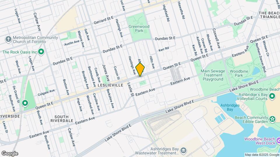 1285 Queen St E Map and Location Details