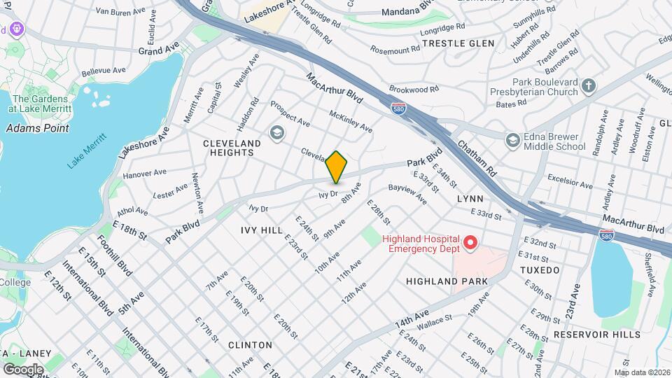 2625 Ivy Dr, Unit 10 Mapa y Detalles de la Ubicación