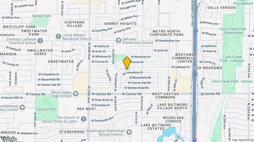 3208 W Columbine Dr Map and Location Details