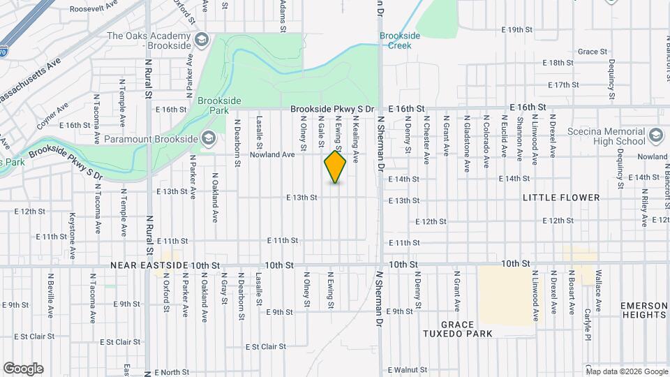 1310 N Ewing St Map and Location Details