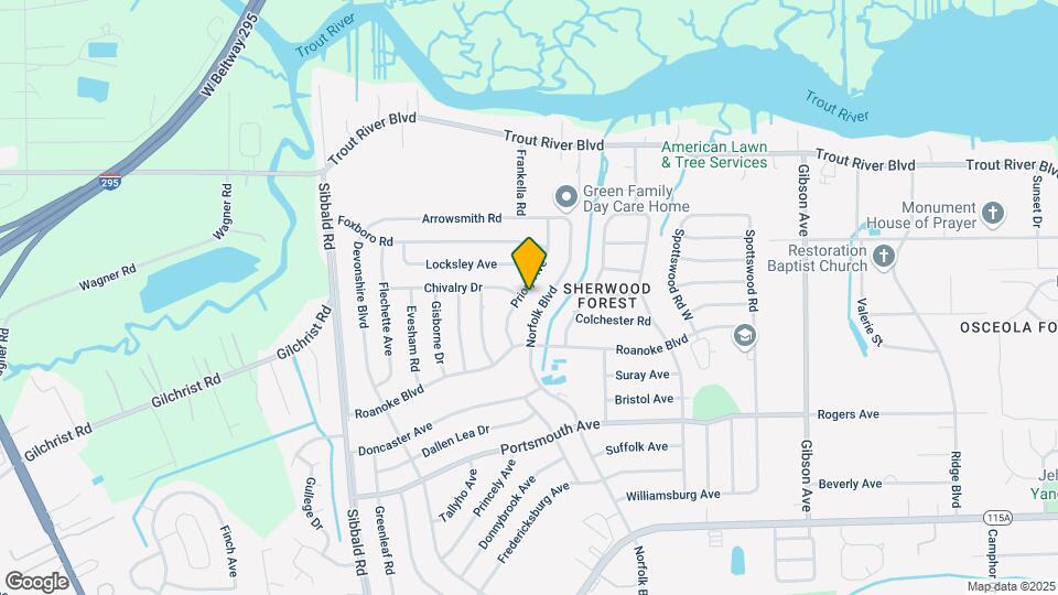 9613 Priory Ave Map and Location Details