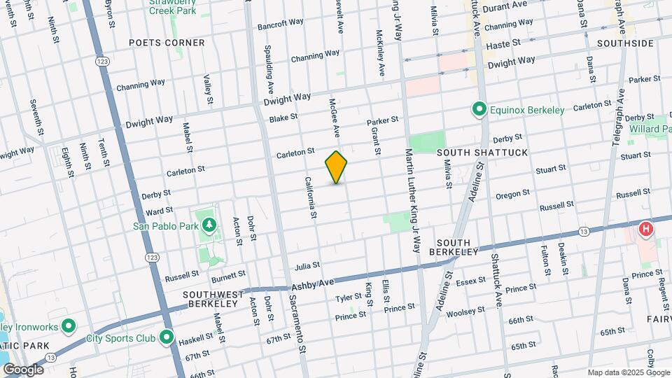 1636 Ward Street Map and Location Details