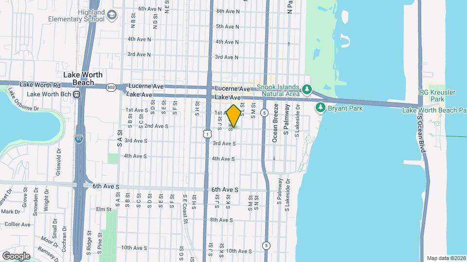 208 S K St Map and Location Details