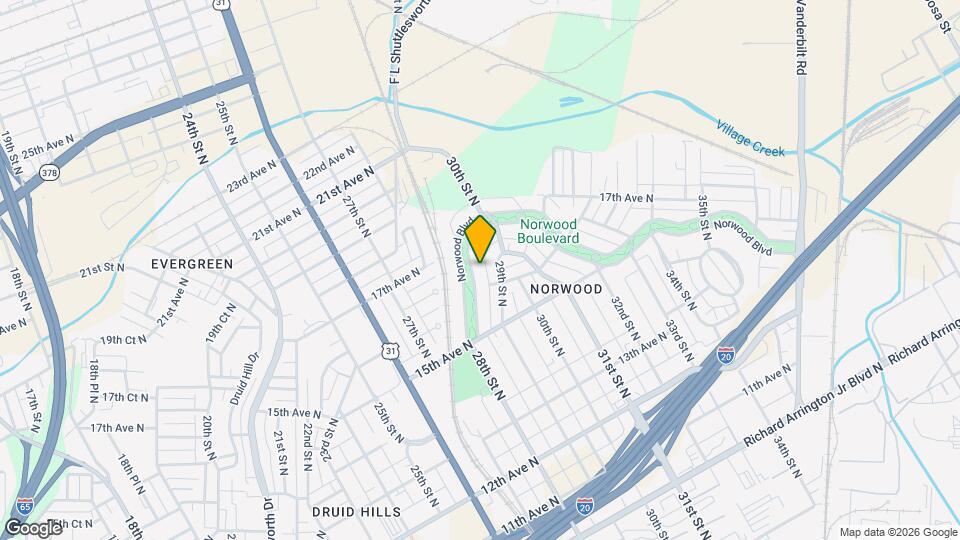 2863 Norwood Blvd Map and Location Details