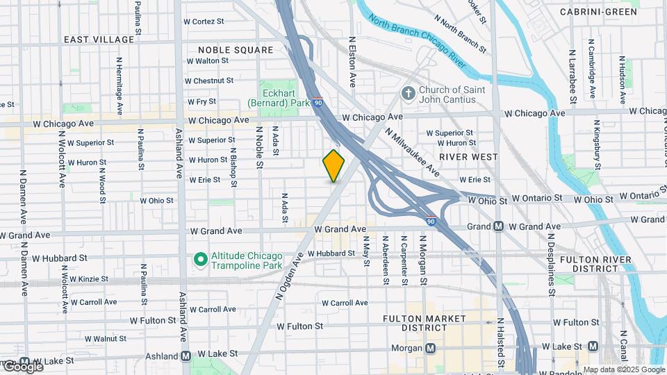 614 N Ogden Ave Map and Location Details