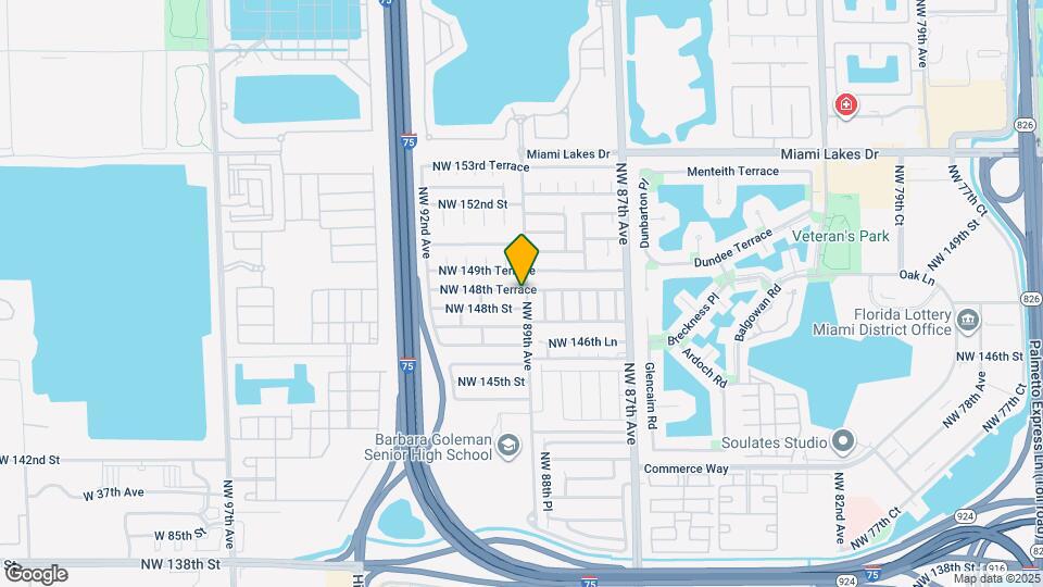 8900 NW 148th Terrace Map and Location Details
