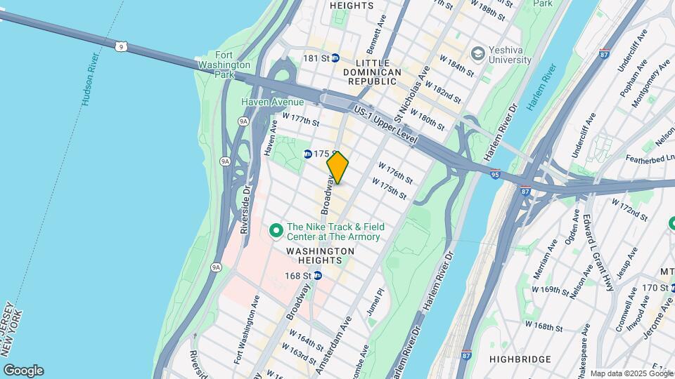 615 W 173rd St Mapa y Detalles de la Ubicación