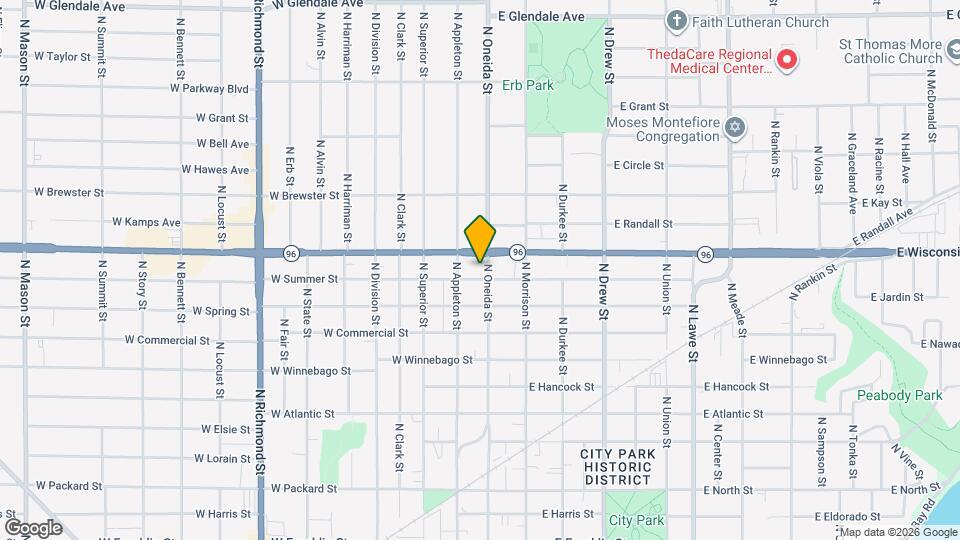 1209 N Oneida St Map and Location Details