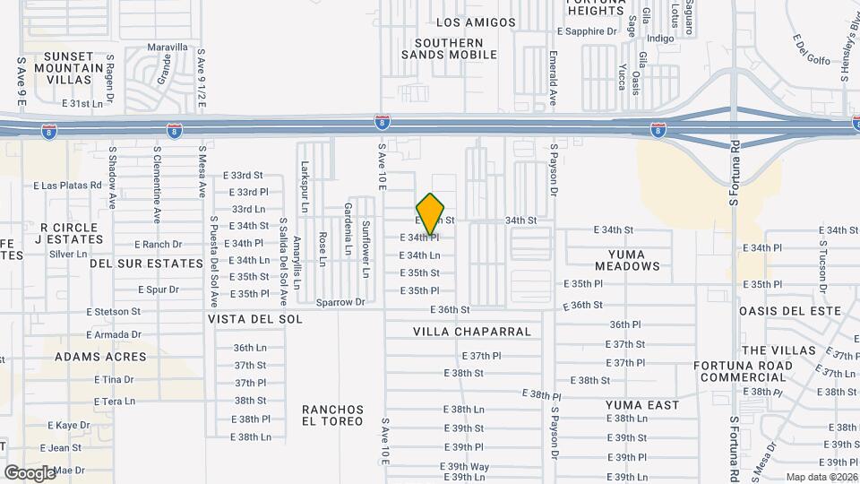10203 E 34th Pl Map and Location Details