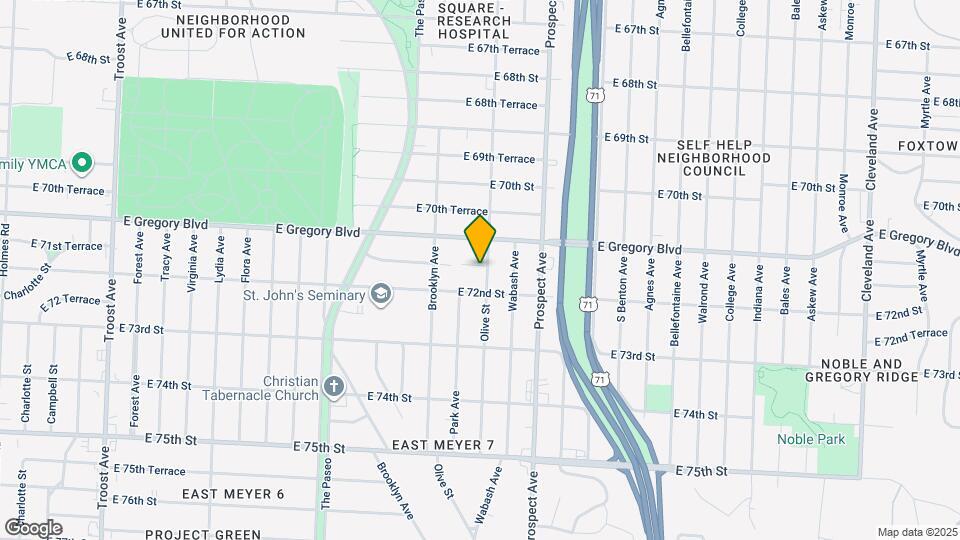 2317 E 71st Terrace Mapa y Detalles de la Ubicación