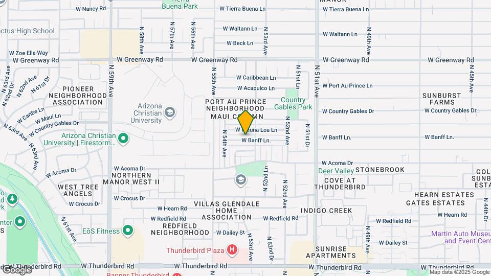 5316 W Banff Ln. Map and Location Details