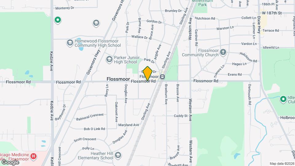 2626 Flossmoor Rd Map and Location Details