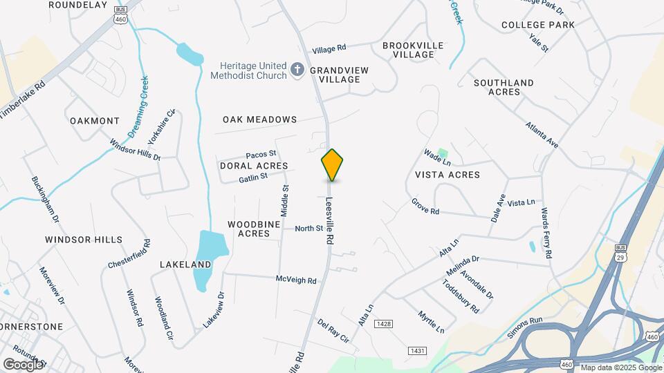 645 Leesville Rd Map and Location Details