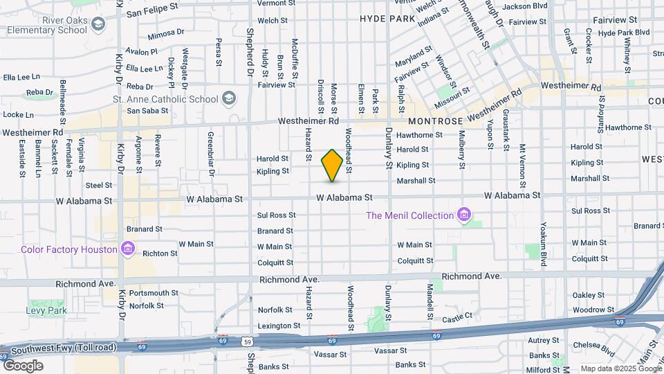 1821 Marshall St Map and Location Details