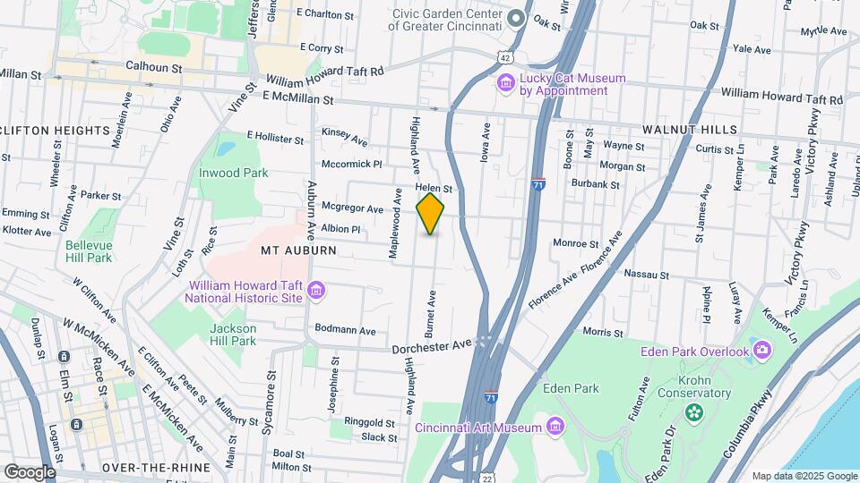 2231 Burnet Ave Map and Location Details