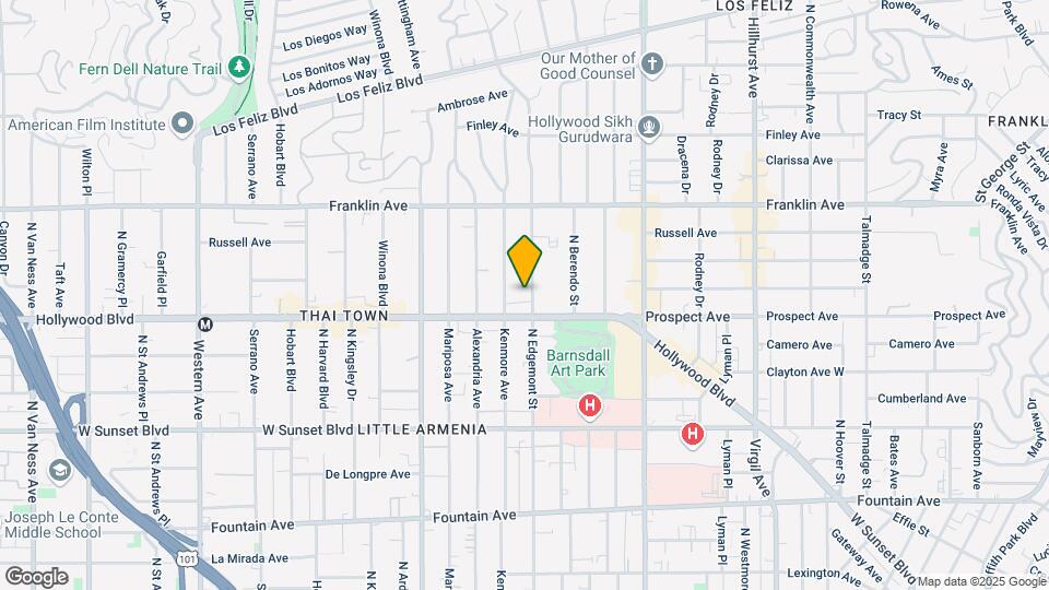 Edgemont Hollywood Apartments Map and Location Details