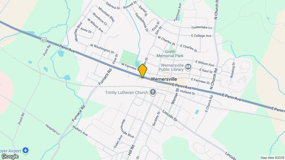 170 W Penn Ave Map and Location Details