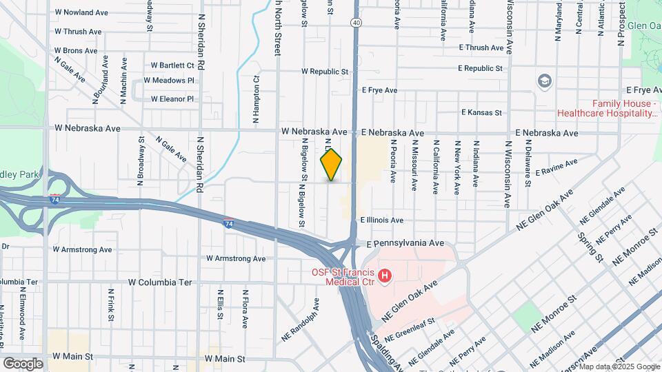 1626 N Linn St Map and Location Details