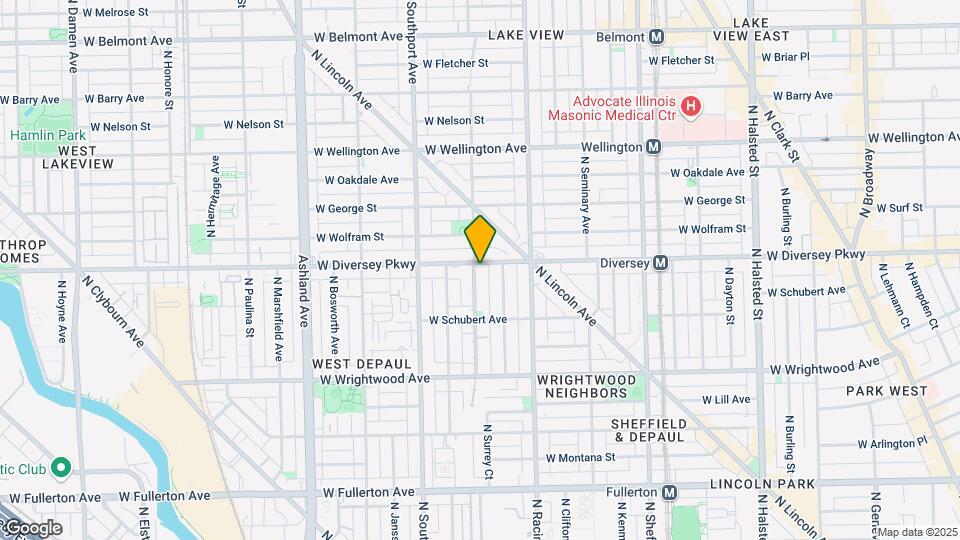 1253 W Diversey Pkwy, Unit 3E Map and Location Details
