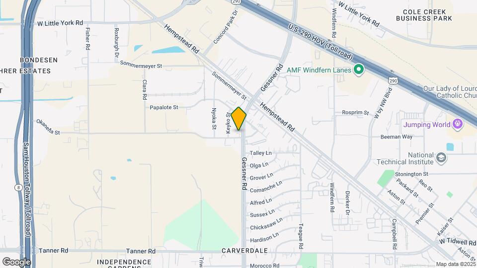 6203 Gessner Rd Map and Location Details