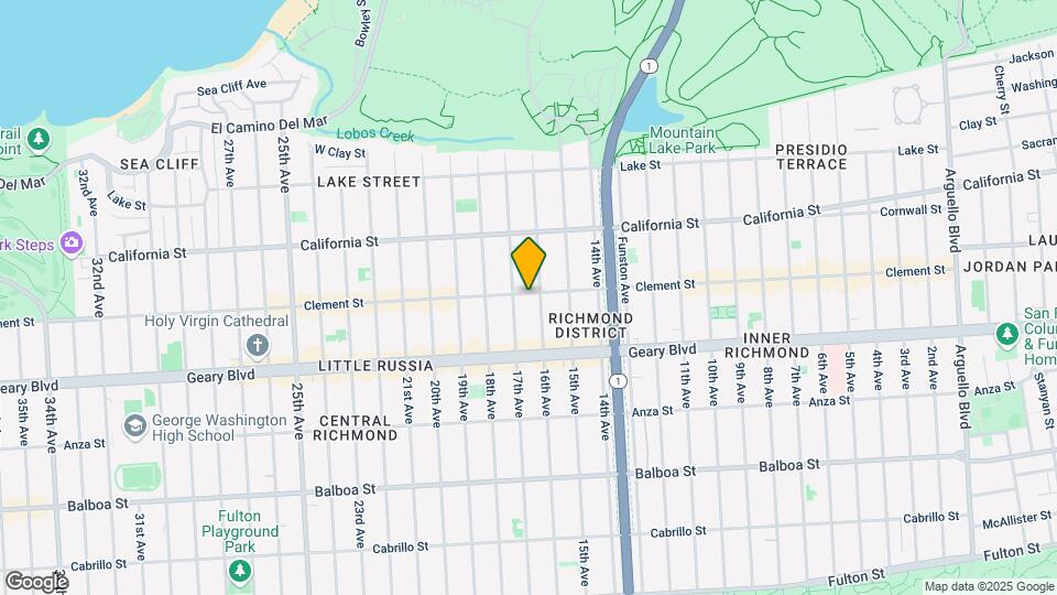 1525 Clement St Mapa y Detalles de la Ubicación