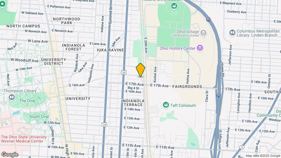 455 E 18th Ave Map and Location Details