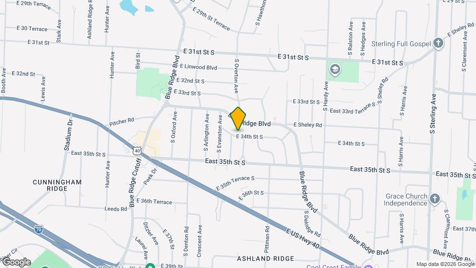 9724 E 34th St S Map and Location Details