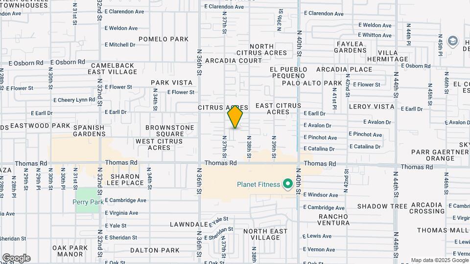 3045 N 37th Wy Map and Location Details