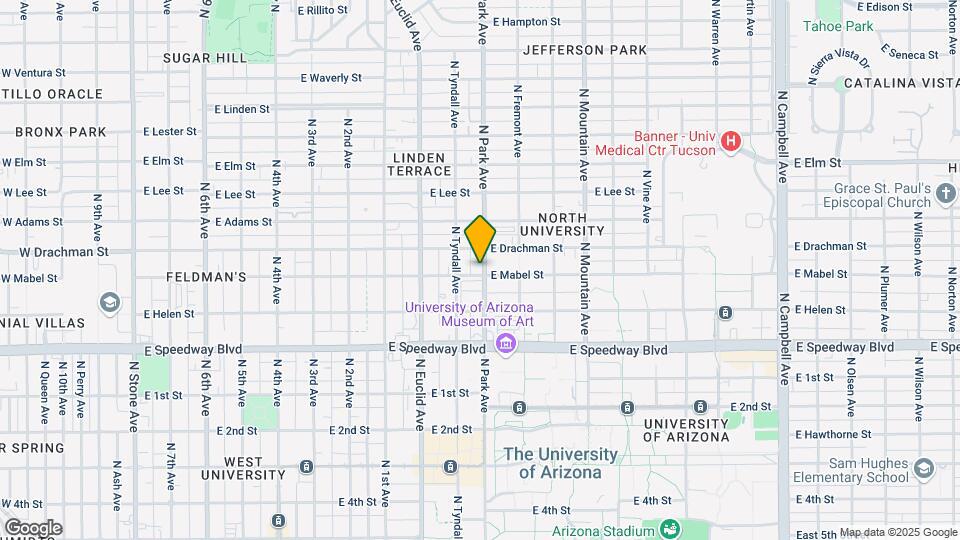 1301 N Park Ave Map and Location Details