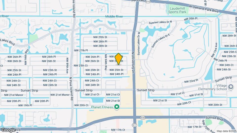 8360 NW 25th Ct Map and Location Details