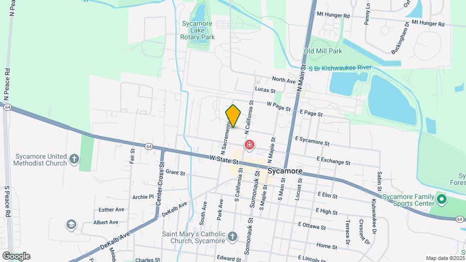 330 W Sycamore St Map and Location Details