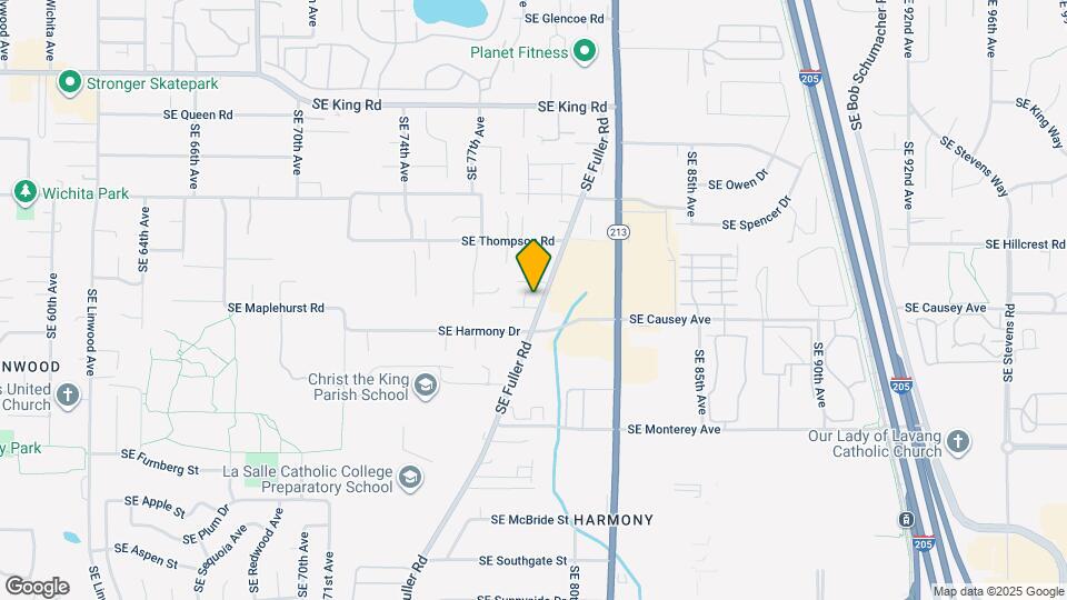 11206 SE Adamson Ct Map and Location Details