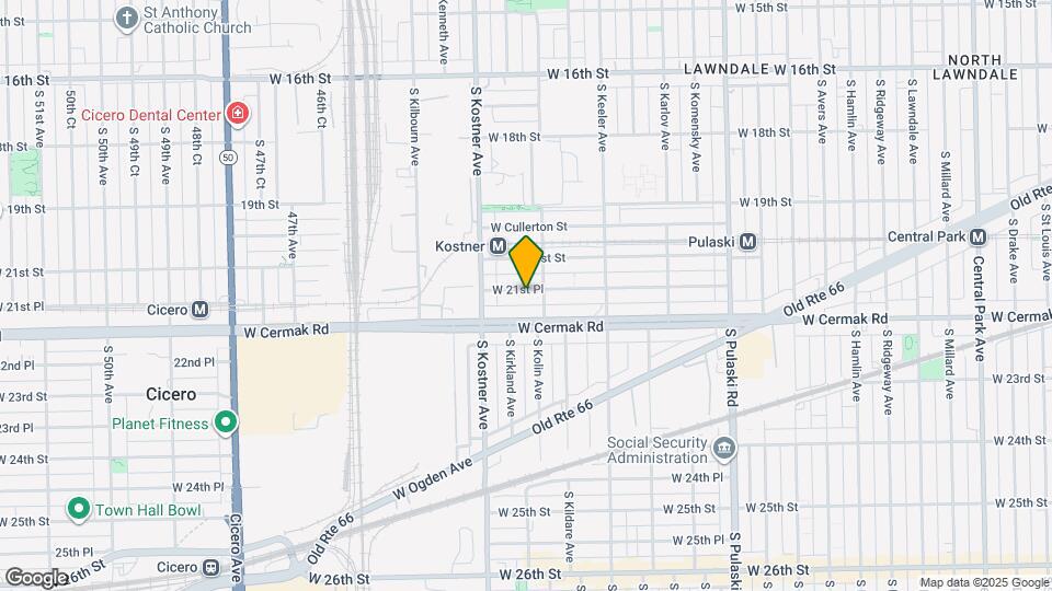 4317 W 21st Pl Map and Location Details