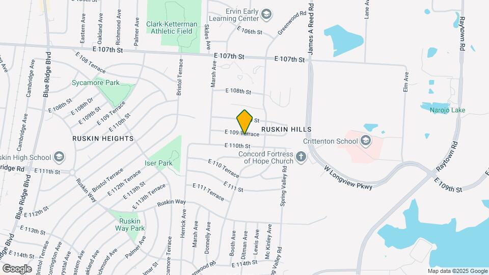 8607 E 109 Terrace Map and Location Details