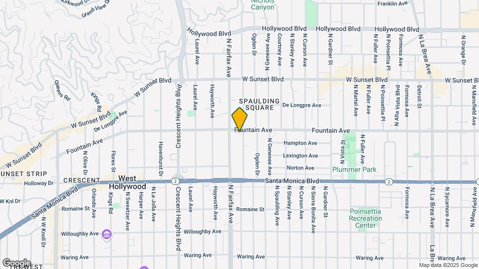 1247 N Orange Grove Ave Map and Location Details