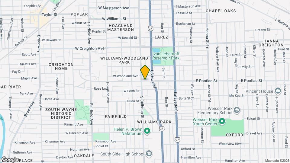 116 E Pontiac St Map and Location Details