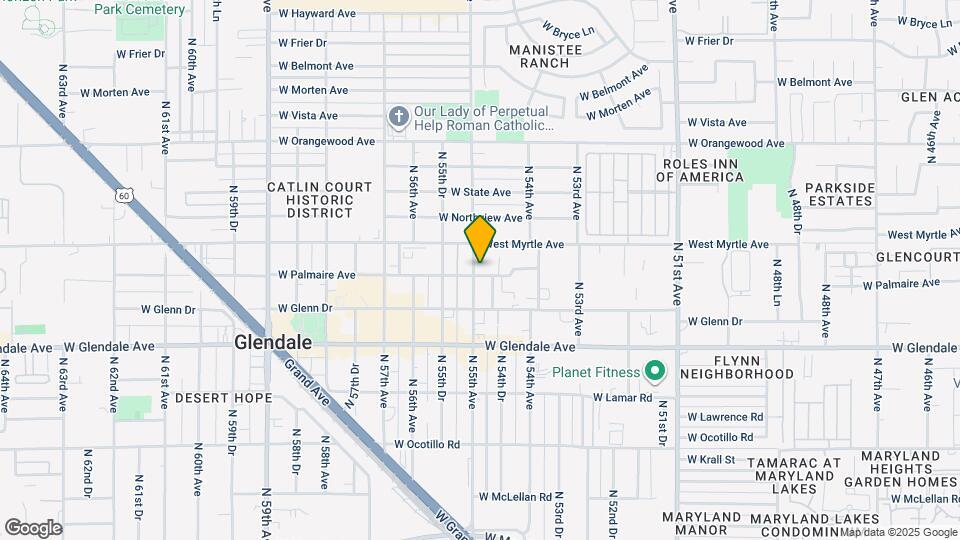 5458 W Palmaire Ave Map and Location Details
