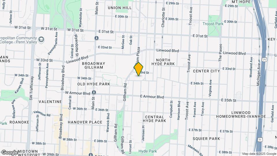 3330 Gillham Rd, Unit #1 Mapa y Detalles de la Ubicación