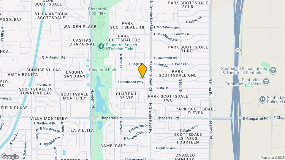 8326 E Crestwood Way Map and Location Details
