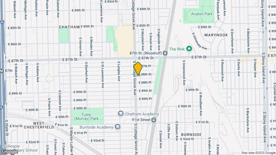 8807 S Cottage Grove Ave Map and Location Details