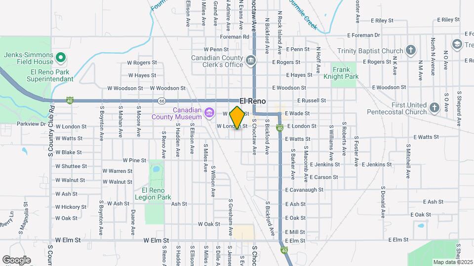 412 S Evans Ave Map and Location Details