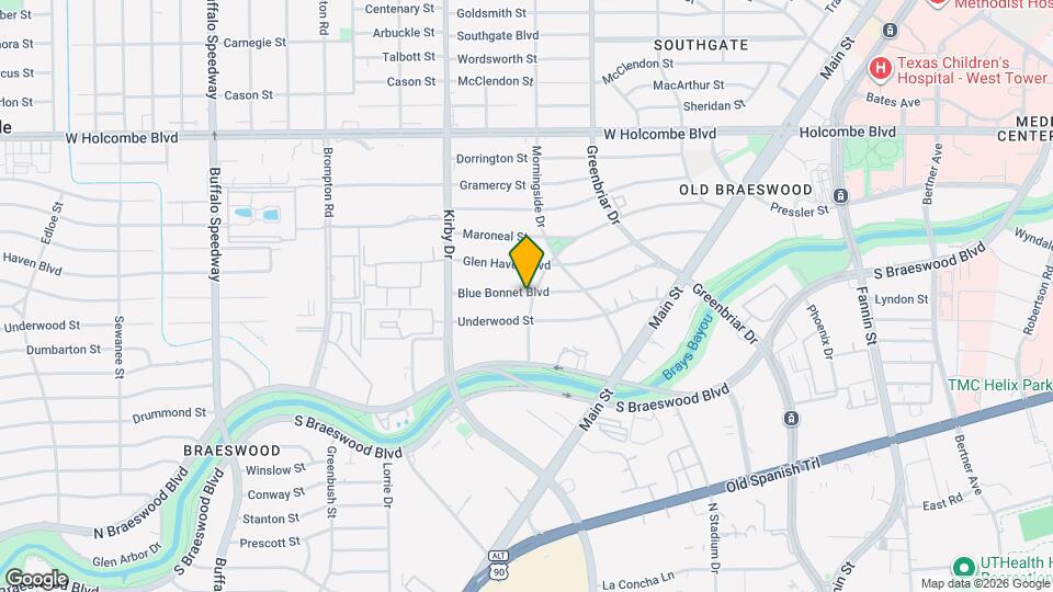2417 Blue Bonnet Blvd Map and Location Details