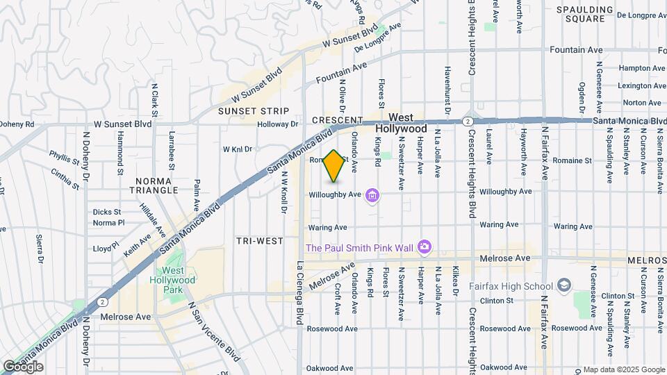 909 N Croft Ave Map and Location Details