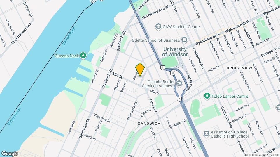 3168 Wyandotte St W Map and Location Details