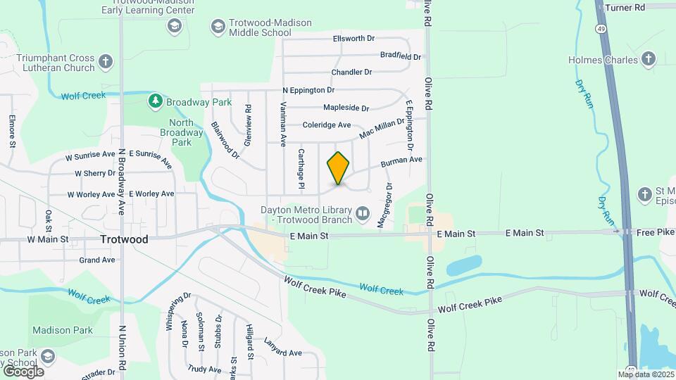 616 Burman Ave Mapa y Detalles de la Ubicación