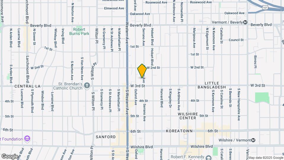 245 Serrano Ave Map and Location Details