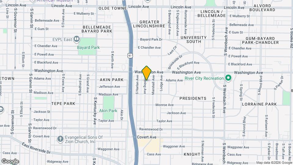 1102 Henning Ave Map and Location Details