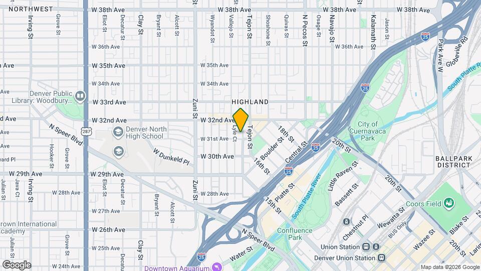 2105 W 31st Ave Map and Location Details