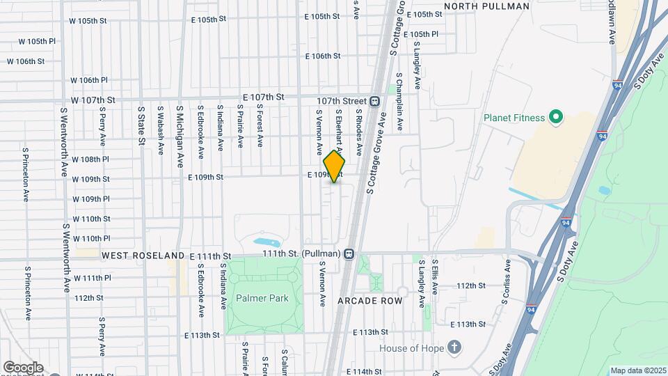 10916 S Eberhart Ave Map and Location Details